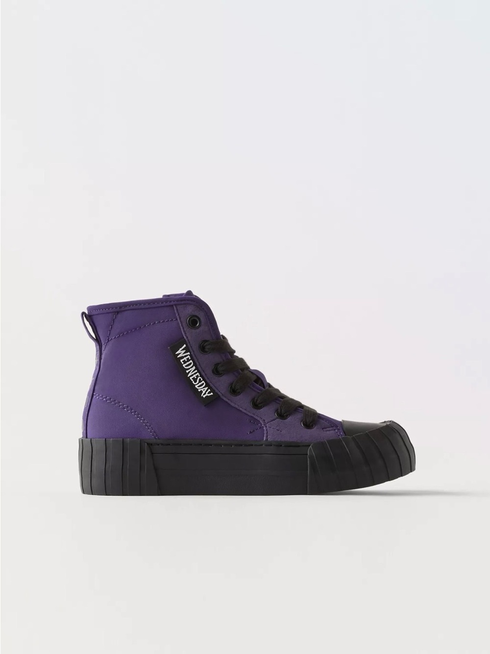 Zara Kids Purple High-Top Sneakers with Black Trim